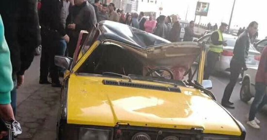 قارئ يشارك بصور لتاكسى الإسكندرية بعد حادث سقوط البلكونة 
