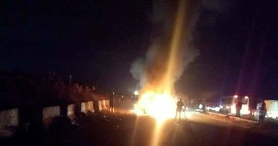 ارتفاع ضحايا حادث كفر الدوار لـ7 وفيات.. واشتعال النيران فى سيارتين