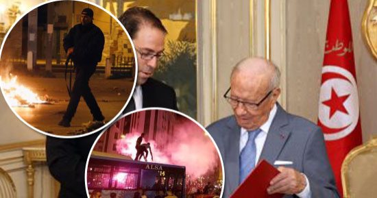 صور.. تونس تلتقط أنفاسها بعد "ليالى الكر والفر".. هدوء حذر بعد سلسلة الاحتجاجات.. اعتقال 16 تكفيريا اندسوا بين المتظاهرين ضد الغلاء.. "الداخلية" تحذر من سيناريوهات الفوضى.. وتؤكد: 803 حصيلة الموقوفين