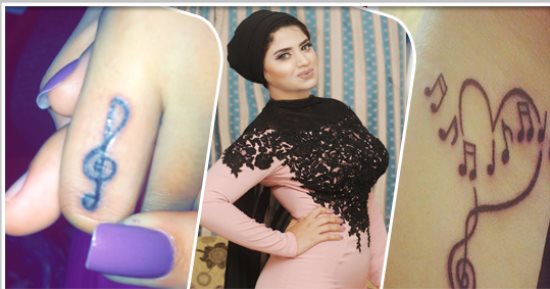 صور .. إسراء سمير تبدع فى رسم تاتو باستخدام "الحبر"
