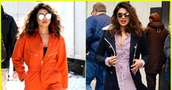 بريانكا شوبرا بالأفرول فى تصوير مسلسل Quantico