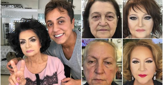 ارجع يا زمان.. خبير تجميل يستخدم المكياج فى إعادة الشباب للمسنات