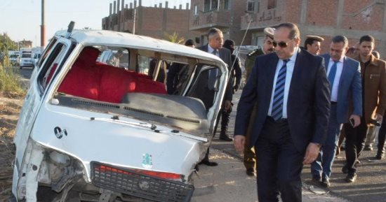 أسماء الــ 13 المصابين فى حادث تصادم بين 3 سيارات على طريق سوهاج نجع حمادى