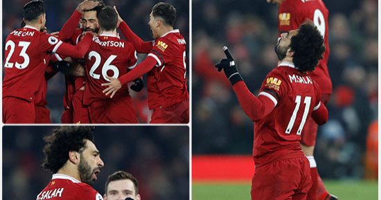 محمد صلاح يسجل هدفا خياليا من نصف الملعب في قمة ليفربول ومانشستر سيتى