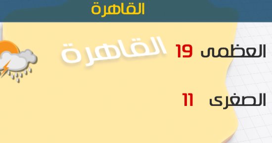 الأرصاد: طقس اليوم معتدل والعظمى بالقاهرة  19درجة 