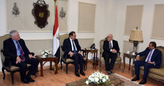 وزير البترول يبحث مع وفد "بى بى"البريطانية موقف مشروعات الشركة فى مصر 