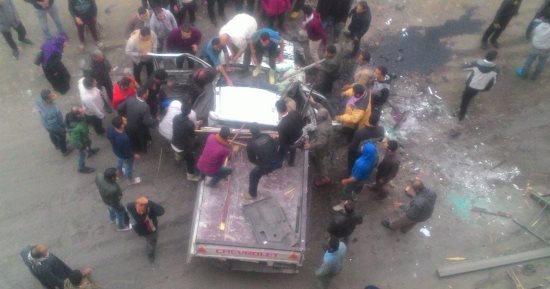 إعادة حركة المرور بطريق محور شرق الرياح التوفيقى ببنها بعد رفع آثار حادث تصادم