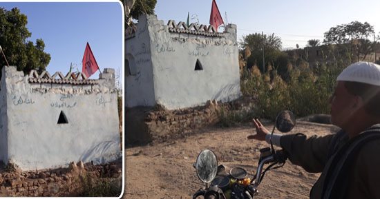 صور.. مقام الشيخ الجهلان بقرية الترامسة بقنا نوارة الطريق الزراعى لقائدى السيارات.. السائقون يعتبرونه بركة السفر وتفادى الحوادث لأن قبته تشع نورا.. ومينفعش تعدى عليه دون قراءة الفاتحة والشرب من مائه
