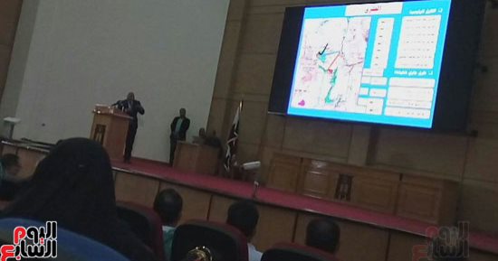 صور.. محافظ الوادى الجديد يستعرض مقومات المحافظة الاستثمارية