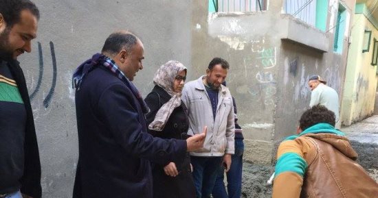إنارة مقابر قرية الكاشف الجديد ورصف طريق كفر المياسرة بدمياط