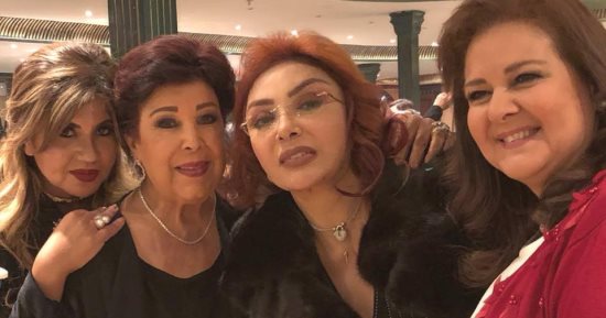 صور.. بوسى شلبى تحتفل بعيد ميلاد نبيلة عبيد ودلال عبد العزيز