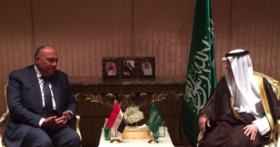 سامح شكرى والجبير يتفقان على مواصلة التشاور حفاظًا على الأمن القومى العربى