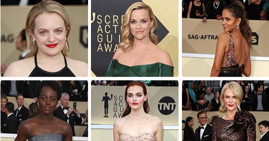 فيديو وصور.. بعد تألقهن أمس بحفل SAG AWARDS.. تعرف على دور الأزياء الصانعة لإطلالات النجمات.. كيدمان كعادتها تظهر بتصميم Armani Prive.. هالى بيرى بفستان "هاند ميد" من Pamella Roland.. وريزى مذهلة مع Zac Posen