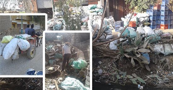 ضبط 300 عربة كارو أثناء إلقاء أصحابها مخلفات الهدم فى الشوارع بالجيزة
