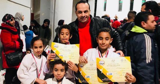 بالصور.. أبطال بتروسبورت يتألقون ببطولة الجمهورية للكاراتيه