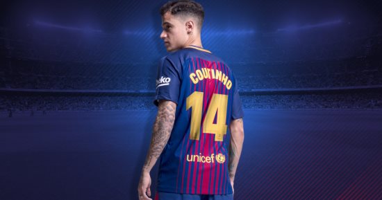 رسميا.. كوتينيو يرتدى القميص رقم 14 مع برشلونة