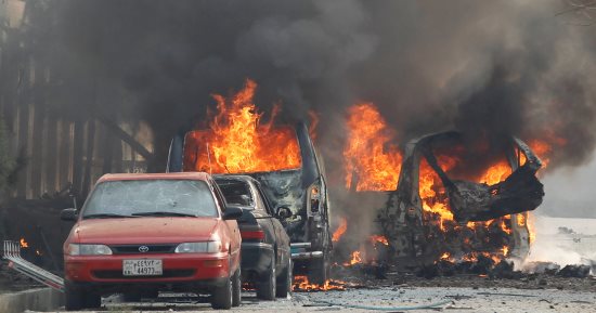 ننشر صور الانفجار بمحيط منظمة "أنقذوا الأطفال" البريطانية فى أفغانستان