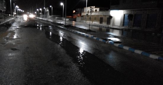 صور.. استمرار سقوط الأمطار ليلا على مطروح والساحل الشمالى
