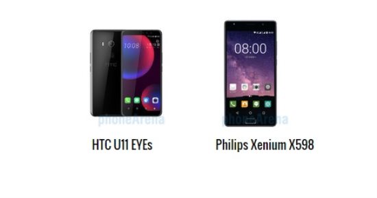 إيه الفرق.. أبرز الاختلافات بين هاتفى HTC U11 EYEs وXenium X598