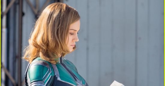 شاهد.. برى لاريسون فى كواليس تصوير "Captain Marvel" 