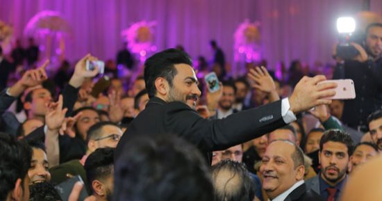 تامر حسنى وفؤش وعدويه يتألقون فى زفاف "نشأت ونانسى" بحضور مشاهير الرياضة والسياسة