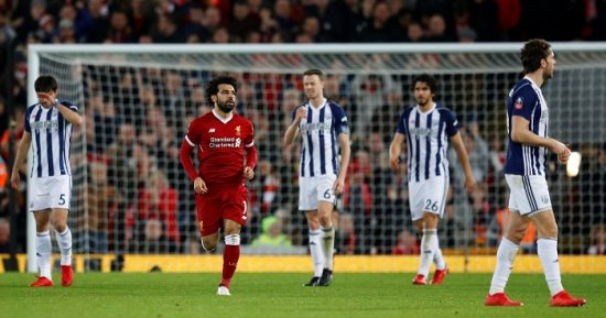 محمد صلاح يسجل وحجازى يشارك فى تعادل ليفربول ووست بروميتش 2 - 2.. فيديو