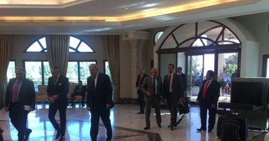 صور..إبراهيم محلب يصل مقر إقامته فى دار الضيافة بالمنطقة الخضراء فى بغداد
