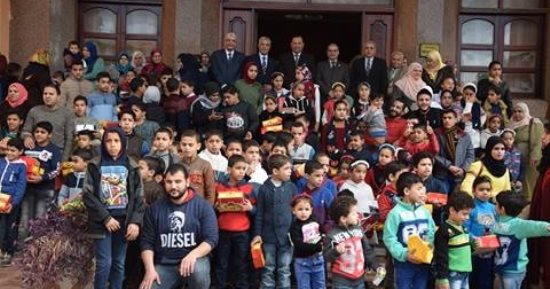 جامعة المنوفية تحتفل مع 150 طفل من الأطفال الأيتام 