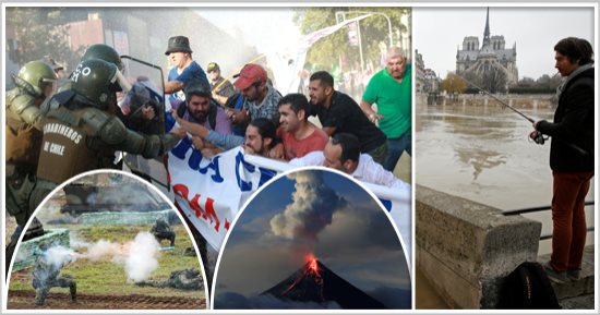 صور.. العالم هذا الصباح.. بركان "مايون" يثور مجددا وسط هلع السكان فى الفلبين.. نهر السين يغضب على باريس ويغرق مئات المنازل.. موجه من الضباب الدخانى تضرب الصين..ووقفة بالشموع لإحياء ذكرى ضحايا مسجد كيبيك بكندا