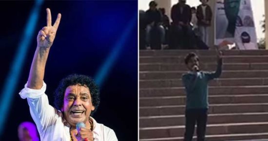 طفل يغنى لـ محمد منير فى معرض القاهرة الدولى للكتاب.. فيديو