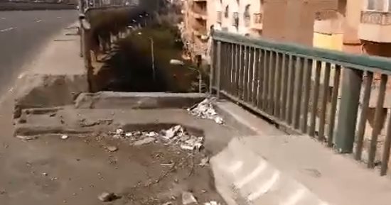 فيديو.. قارئ يشكو من تهالك سور كوبرى "دائرى المريوطية"