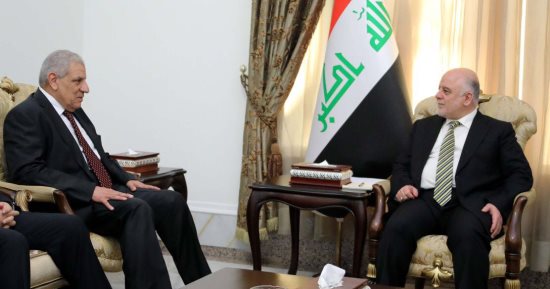 محلب يلتقى حيدر العبادى لتسليمه رسالة من السيسى تتعلق بدعم العراق