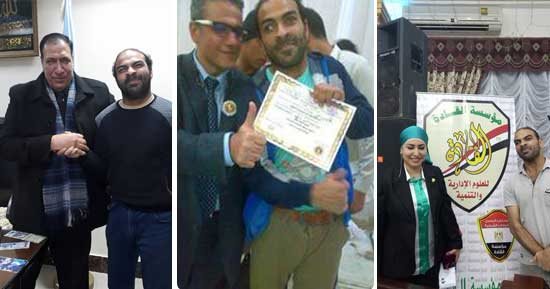 بطل من ذوى الهمم بكفر الشيخ .. "عطية رمضان" يفوز بجائزة الشاب العربى المتميز.. لايف