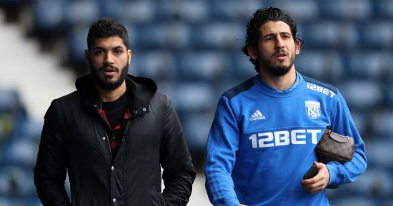 وصول أحمد حجازى وعلى جبر إلى ملعب مباراة وست بروميتش وساوثهامبتون