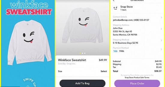 سناب شات يطلق متجرا داخل التطبيق لبيع المنتجات