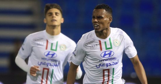 أحمد الشيخ يسجل أول أهدافه مع الاتفاق أمام الفتح بالدورى السعودى