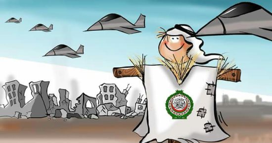 حال الدنيا.. الجامعة العربية والقصف الجوى لأراضى المنطقة فى كاريكاتير اليوم السابع