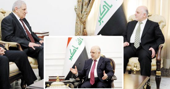 رئيس الوزراء العراقى فى حوار لـ"اليوم السابع": إعمار العراق بحاجة لخبرات المصريين.. العبادى: نحتاج 100 مليار دولار لإعادة البناء.. المشكلة الكردية معركة الحكومات المتعاقبة.. ووضعنا خارطة طريق لحل الأزمة