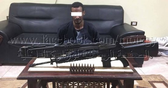 سقوط عاطل مطلوب لتنفيذ حكم قضائى بحوزته حرينوف وبندقية بأسوان