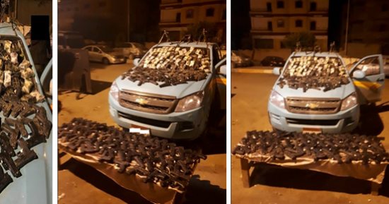 الداخلية: ضبط المسئول عن محاولة تهريب شحنة سلاح لسيناء 