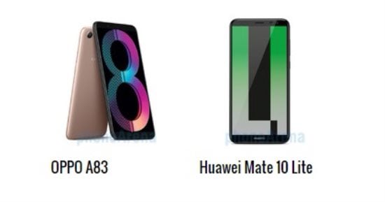 إيه الفرق.. أبرز الاختلافات بين هاتفى Mate 10 Lite و OPPO A83