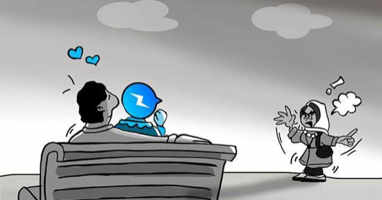 حال الدنيا.. السوشيال ميديا و"خراب البيوت" فى كاريكاتير اليوم السابع