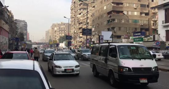 زحام مرورى أعلى كورنيش النيل بالمعادى إثر تعطل أتوبيس 