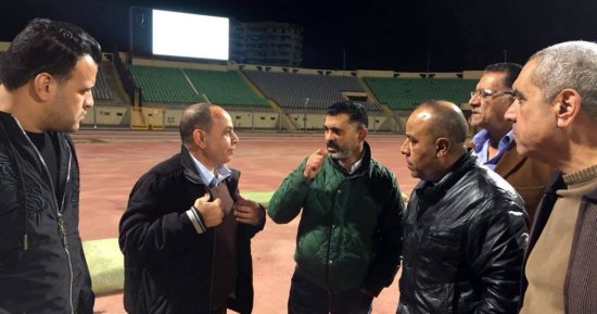 مراقب الكاف يتفقد استاد المصرى قبل مواجهة جرين بافالوز