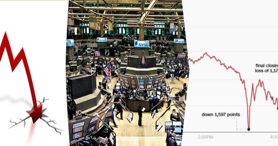 بورصات وول ستريت ولندن وطوكيو تهوى فى "الاثنين الأسود".. "دو" يخسر 1.175 نقطة.. البيت الأبيض مقللا من المخاوف: اقتصادنا الأقوى.. وخبراء يتوقعون تأثر سياسة واشنطن بتراجع مؤشرات البورصة