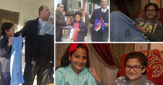طالب الفوطة يرد على منتقدى مدير مدرسته: يكفينى التكريم المعنوى.. ولا أقبل أن يسخر أحد منه.. وأشكره على ما فعله.. وأستاذى دائم مكافأة التلاميذ من جيبه.. ومدير المدرسة: لو بإيدى لأهديتهم أغلى الهدايا