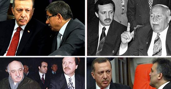 كيف تخلص أردوغان الخائن من كل أصدقاء الماضى؟.. كولن هارب فى أمريكا بعدما دعمه لسنوات.. جول اعتزل السياسة بعد اتهامه بالخيانة والجبن.. أوغلو أزيح من منصبه فى غموض.. وأربكان وصف أردوغان: عميل أمريكا والصهيونية