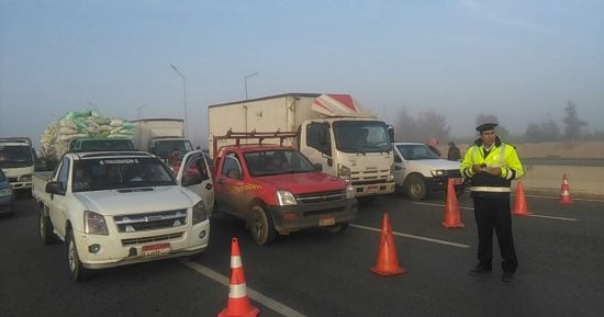 شاهد...ارشادات المرور  بمحور العروبة اتجاه مطلع كوبرى أكتوبر لمنع الحوادث
