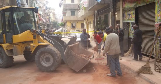 مصرع عاملين بحادث ترميم فى عقار مخالفة بحى وسط الإسكندرية 