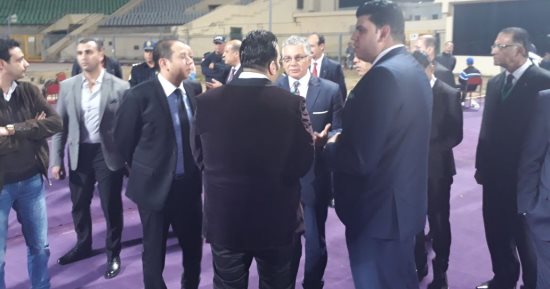 صور.. مساعد وزير الداخلية يتفقد ستاد النادى المصرى قبل المباراة الأفريقية